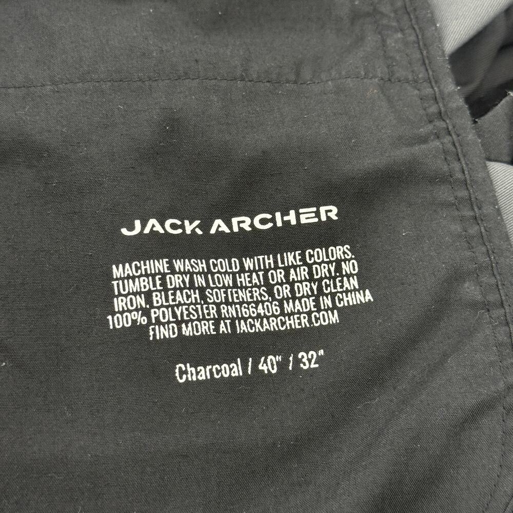 Jack Archer Pants Mens 40x32 Charcoal Performance Stretch Dress Golf Travel